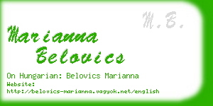 marianna belovics business card